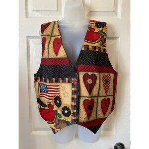 Ladies Vintage Handmade Rustic Teacher Vest Size Large